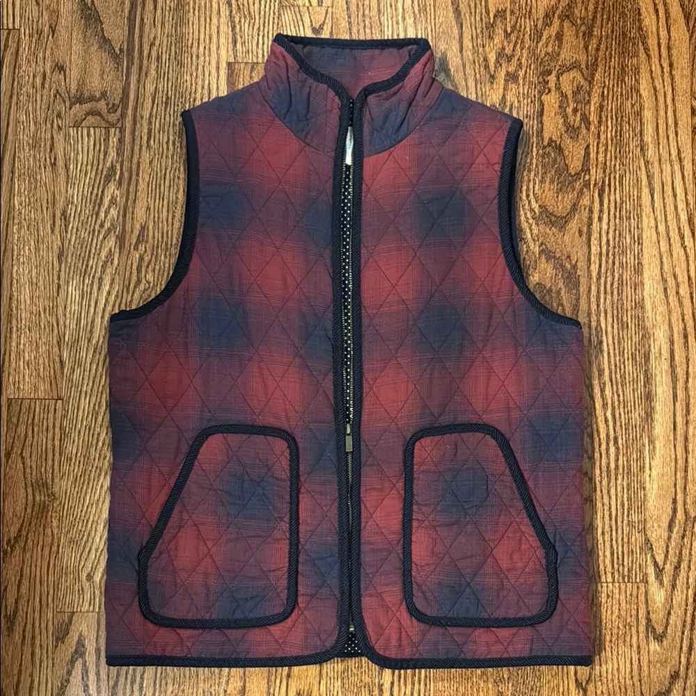 Caslon Red and Blue Quilted Vest